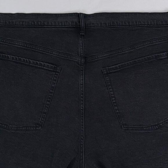 Old Navy Plus Women's Sky High A-Line Denim Jean Short 4X Washed Black - Picture 6 of 12